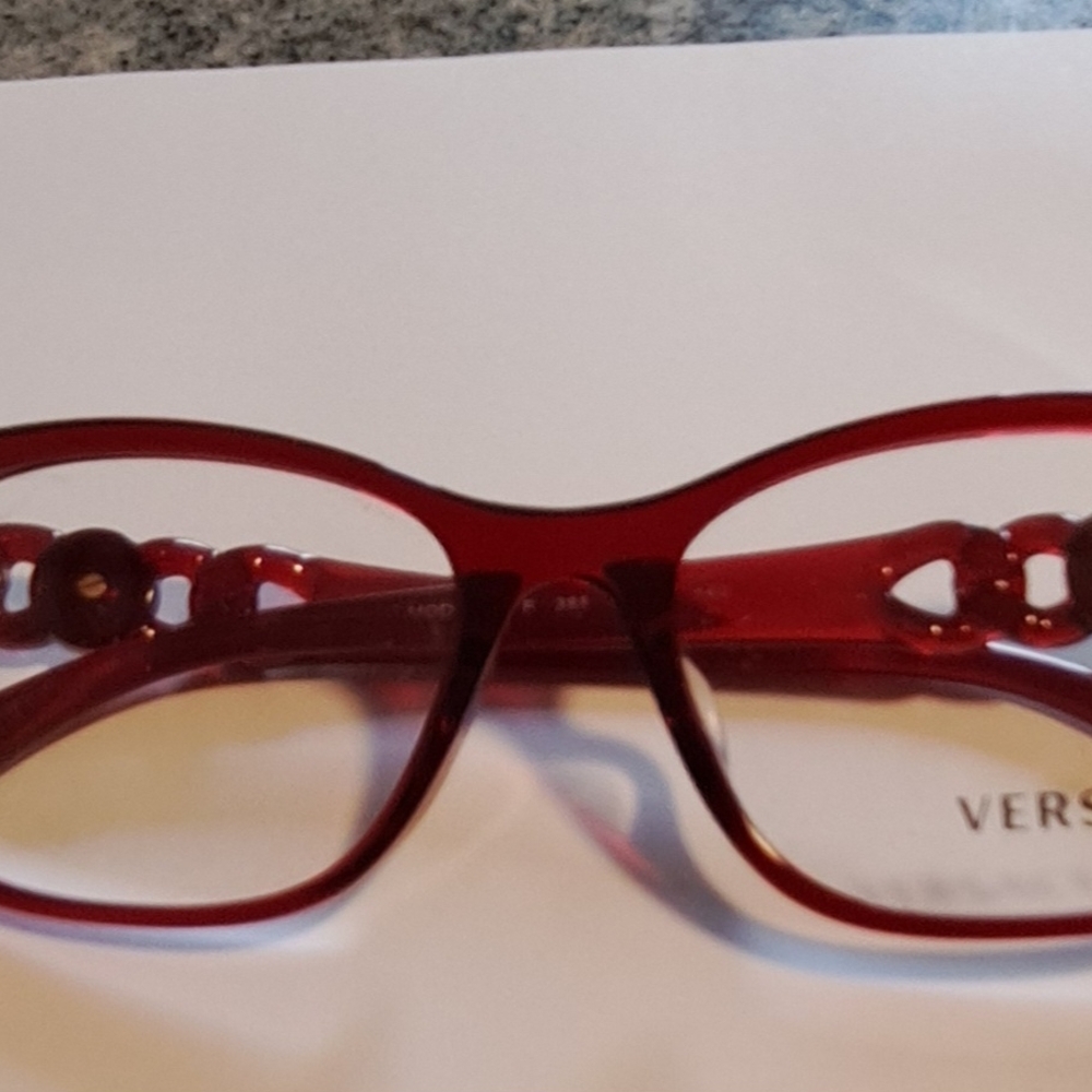 Versace Women's Glasses in Rich Burgundy